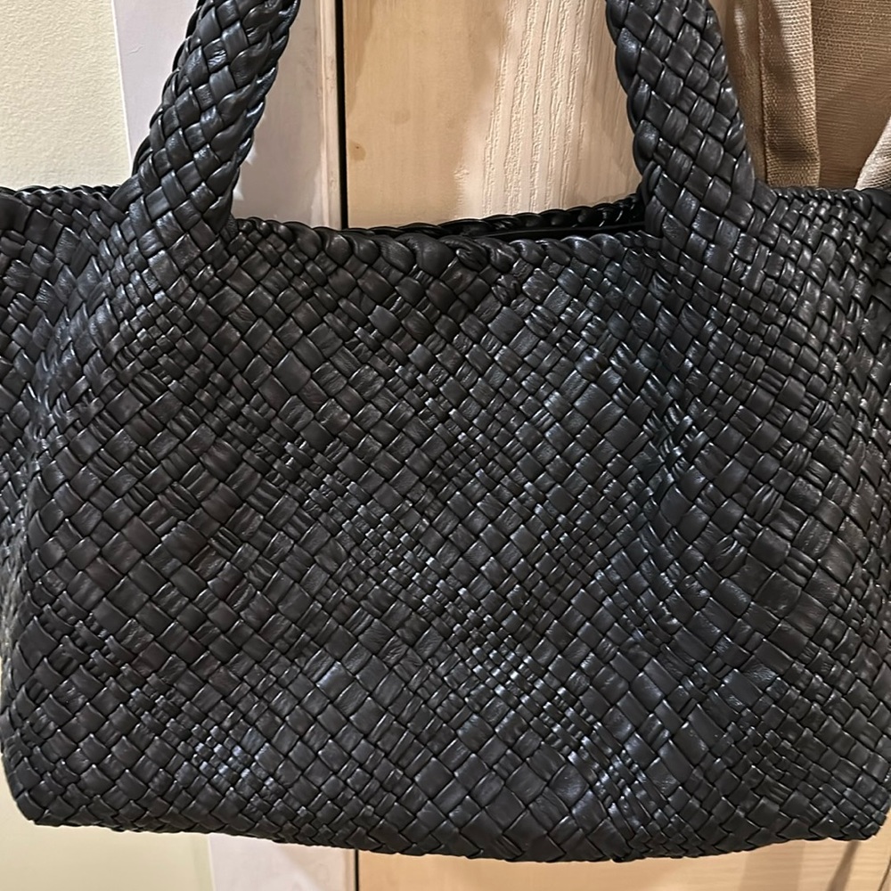 Falor Firenze Leather Woven Tote Bag